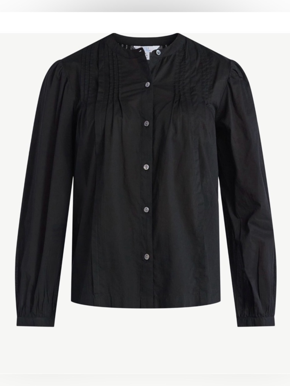 Time and Tru Women’s Pintuck Blouse with Long Sleeves, black color